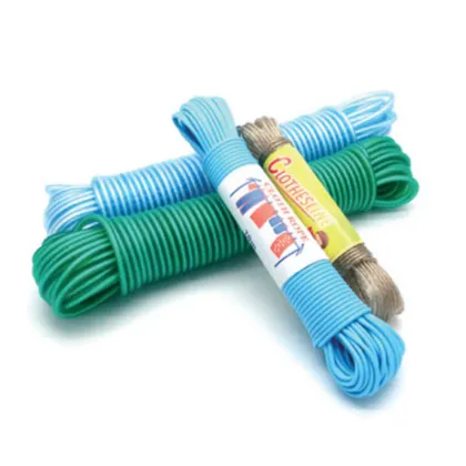 PVC clothline with fiber core or steel wire core